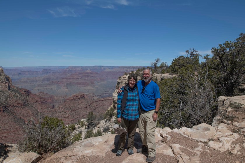 Marsha and Wells at the Grand Canyon